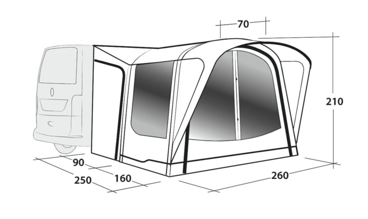 Outwell Newburg 160 Air Drive Away Awning - Image 5