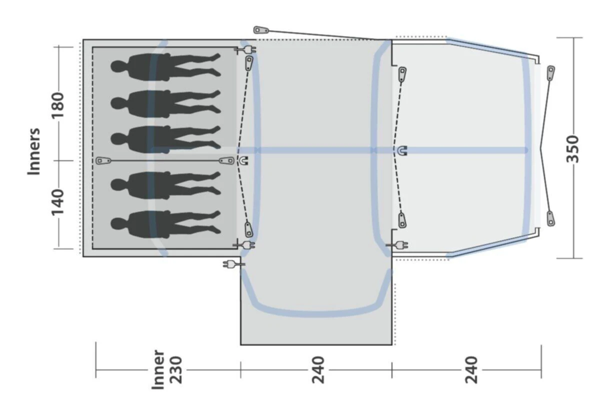 Outwell Mountain Lake 5ATC Tent (2022) - Image 2