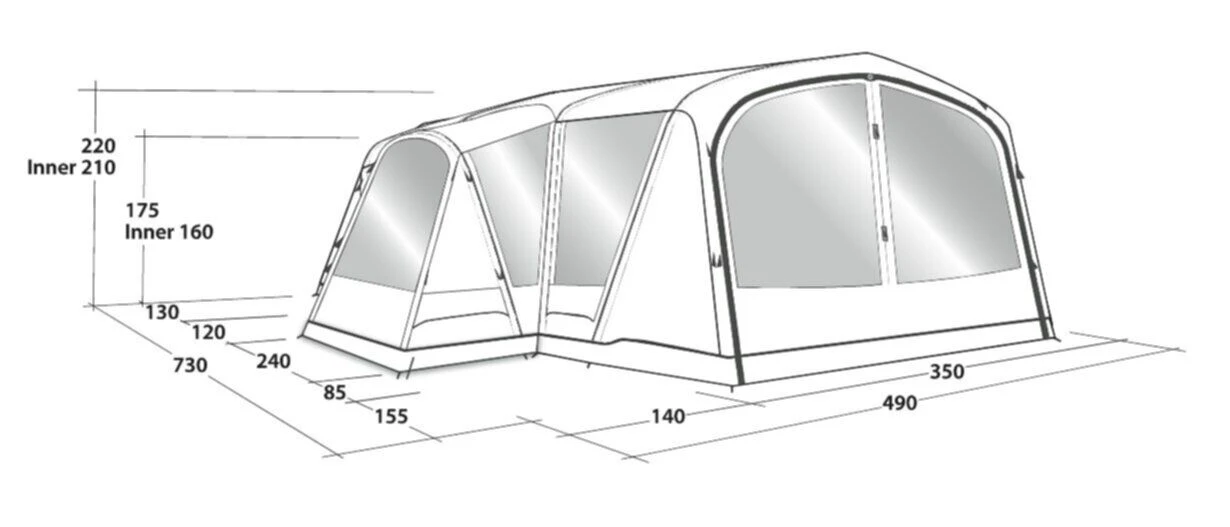 Outwell Mountain Lake 5ATC Tent (2022) - Image 3