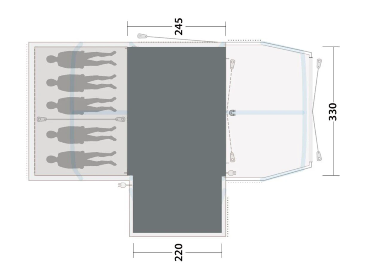 Outwell Mountain Lake 5ATC Flat Woven Carpet - Image 3
