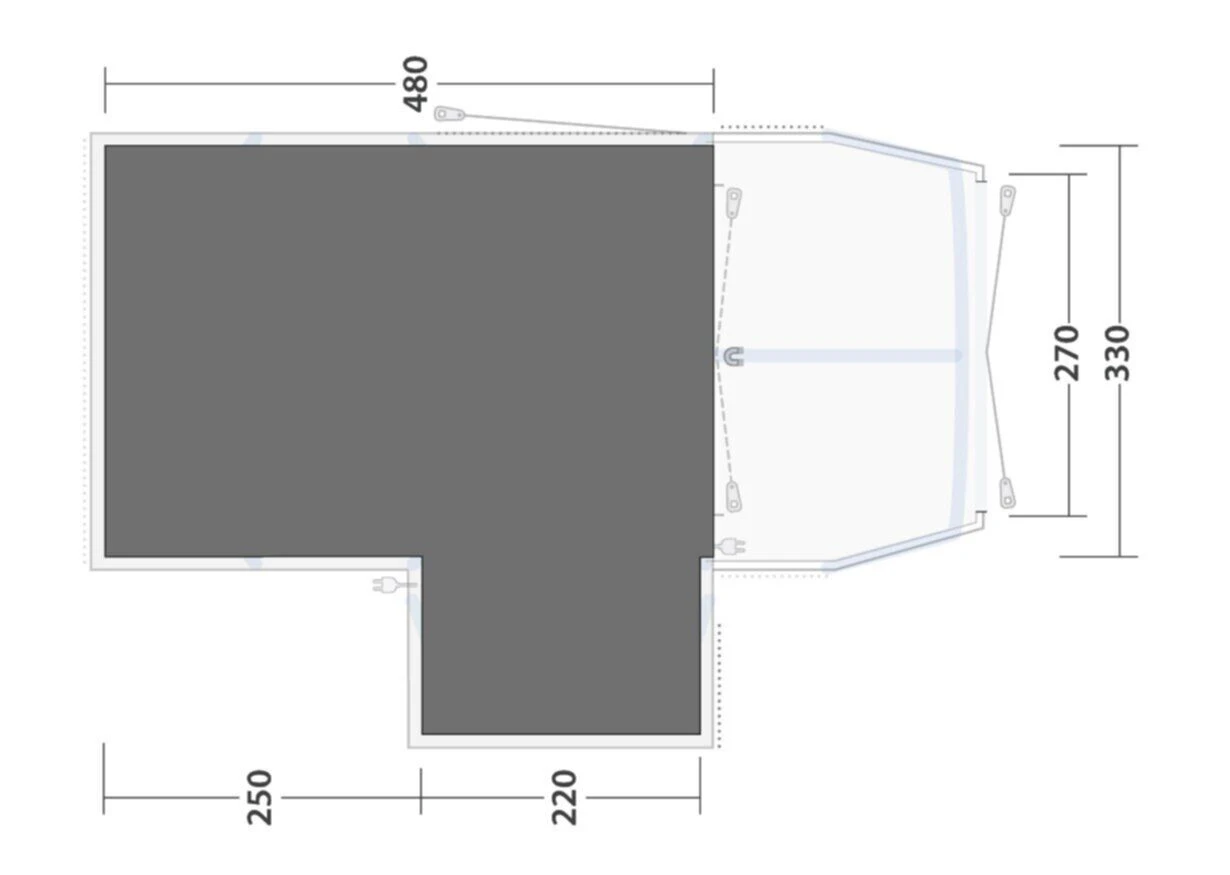 Outwell Mountain Lake 5ATC Footprint Groundsheet - Image 2
