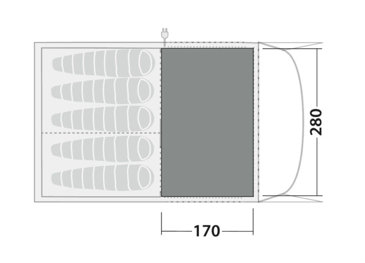 Robens Fleece Carpet Wolf Moon 5XP - Image 3