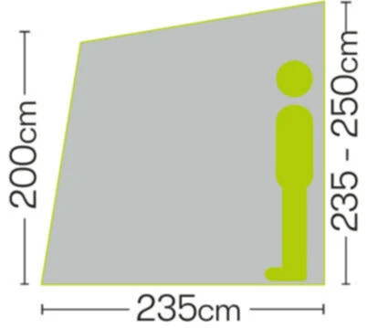 Quest Falcon 390 Poled Porch Caravan Awning (2022) - Image 6