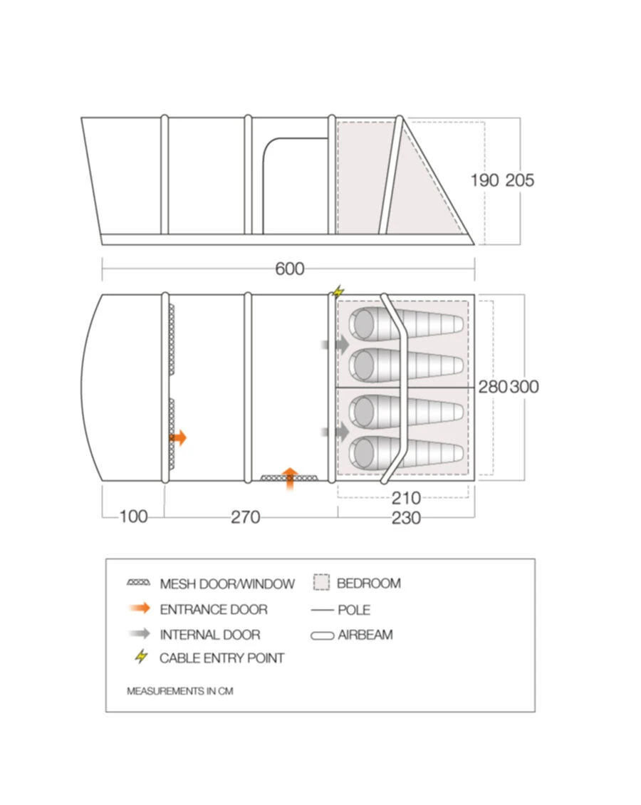 Vango Airbeam Vango Aether Air 450XL Tent (2022) - Image 2