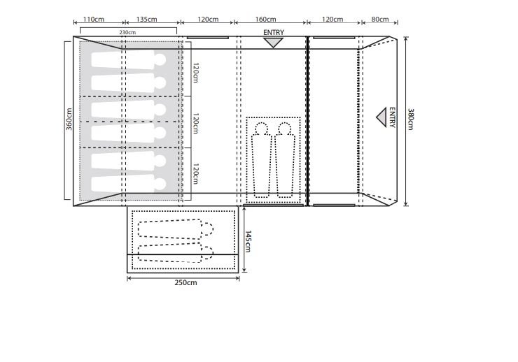 Outdoor Revolution Airedale 6.0SE Tent (2023) - Image 2