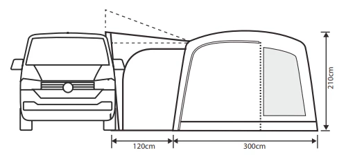 Outdoor Revolution Cayman Cacos Air SL Mid Awning (210-255cm) - Image 7