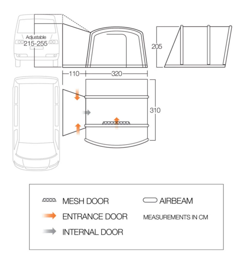 Vango Airbeam Vango Cove II Air Mid Awning (2023) - Image 2