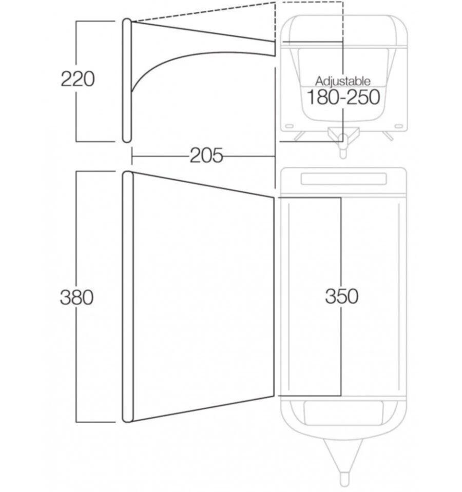 Vango AirBeam Sky Canopy 3.5m - Image 3