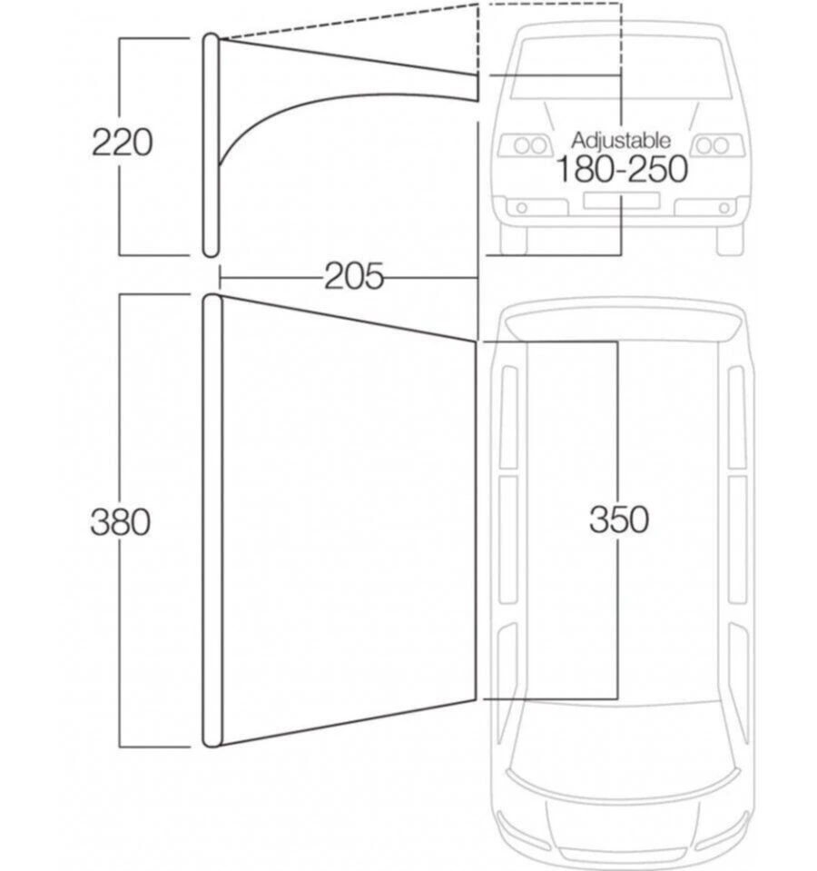 Vango AirBeam Sky Canopy 3.5m - Image 4
