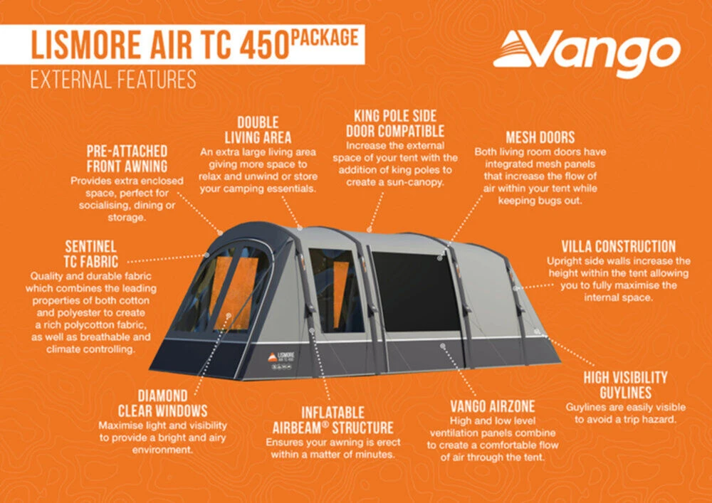 Vango Airbeam Vango Lismore Air TC 450 Tent Package (2023) - Image 3