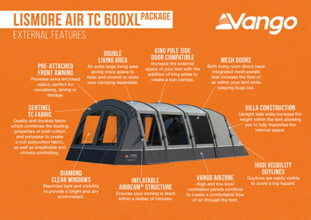 Vango Airbeam Vango Lismore Air TC 600XL Tent Package (2023) - Image 5