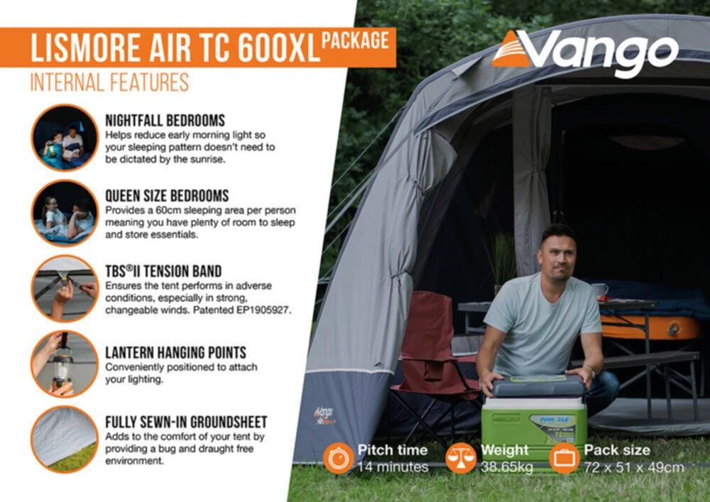 Vango Airbeam Vango Lismore Air TC 600XL Tent Package (2023) - Image 6