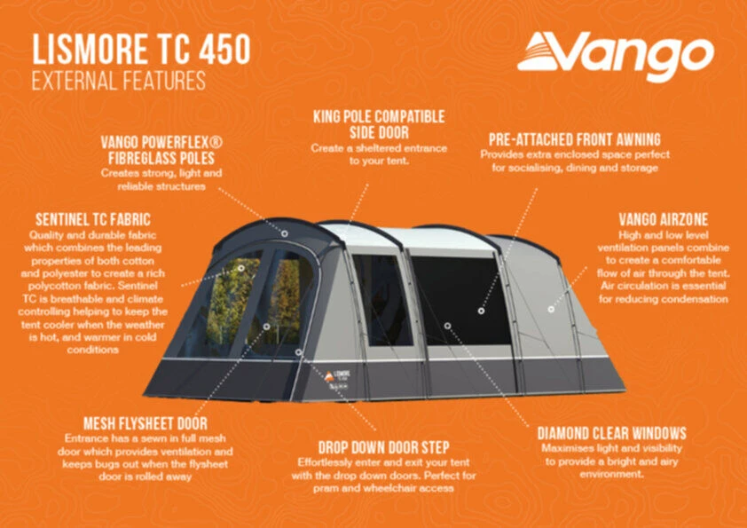 Vango Lismore TC 450 Poled Tent Package (2023) - Image 5