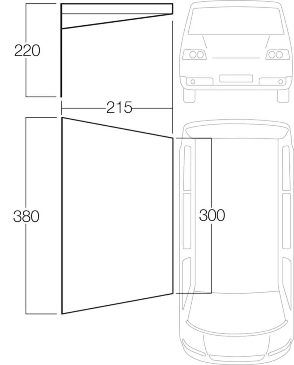 Vango Poled Sun Canopy (3m) - Image 2